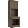 image:imageSignature Design by Ashley Janismore Transitional Bookcase with Storage Cable Management and LED Light Weathered GrayWeathered Gray