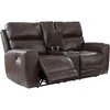 image:imageSignature Design by Ashley Leather Power Reclining Loveseat with Console