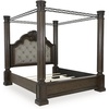 image:imageSignature Design by Ashley Maylee King Canopy Bed Frame Dark Brown Wood