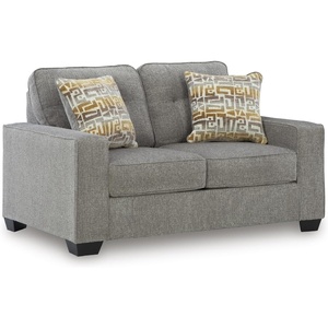 image:imageSignature Design by Ashley 63 in Gray Chenille Loveseat No AssemblyIron