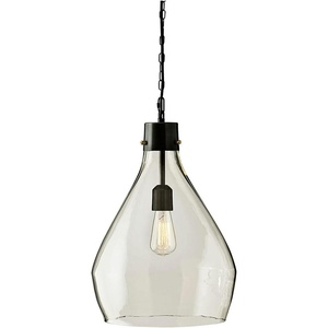 image:imageSignature Design by Ashley Avalbane Contemporary 2025 Glass Pendant Light Clear amp GrayTeardrop