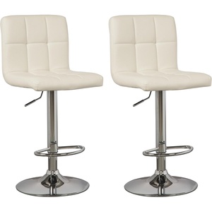 image:imageSignature Design by Ashley Bellatier Adjustable Swivel Bar Stools Set of 2White