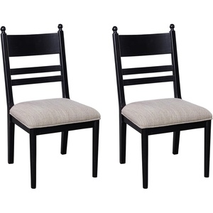 image:imageSignature Design by Ashley Farmhouse Upholstered Dining Chair Set of 2Black