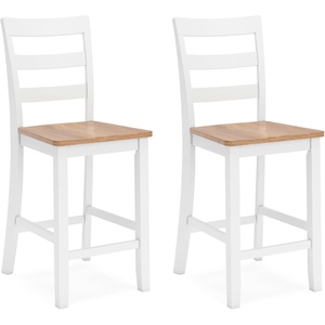 image:imageSignature Design by Ashley Gesthaven Counter Height Barstools Set of 2Light Brown  White