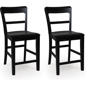 image:imageSignature Design by Ashley Wood Counter Height Barstools Black Set of 2
