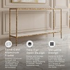 image:imageSignature Design by Ashley 52 Glass amp Marble Narrow Console Sofa Table