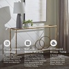 image:imageSignature Design by Ashley 52 Glass amp Marble Narrow Console Sofa Table