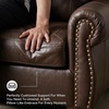 image:imageSignature Design by Ashley 92in Classic Leather Sofa Couch Dark Brown