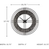 image:imageSignature Design by Ashley Ana Sofia 36 In Metal Wall Clock Antique Gray