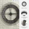 image:imageSignature Design by Ashley Ana Sofia 36 In Metal Wall Clock Antique Gray