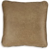 image:imageSignature Design by Ashley Cortnie Faux Leather Throw Pillow Caramel Brown