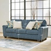 image:imageSignature Design by Ashley Gray Chenille Sofa Easy Assembly StairattBlue