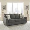 image:imageSignature Design by Ashley Gray Chenille Sofa Easy Assembly StairattDark Gray