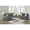 image:imageSignature Design by Ashley Gray Chenille Sofa Easy Assembly StairattDark Gray
