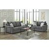image:imageSignature Design by Ashley Gray Chenille Sofa Easy Assembly StairattDark Gray