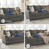 image:imageSignature Design by Ashley Gray Chenille Sofa Easy Assembly StairattDark Gray