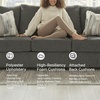 image:imageSignature Design by Ashley Gray Chenille Sofa Easy Assembly StairattDark Gray
