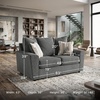 image:imageSignature Design by Ashley Gray Chenille Sofa Easy Assembly StairattGrey