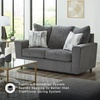 image:imageSignature Design by Ashley Gray Chenille Sofa Easy Assembly StairattGrey