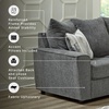 image:imageSignature Design by Ashley Gray Chenille Sofa Easy Assembly StairattGrey