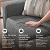 image:imageSignature Design by Ashley Gray Chenille Sofa Easy Assembly StairattGrey