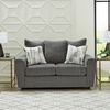 image:imageSignature Design by Ashley Gray Chenille Sofa Easy Assembly StairattGrey