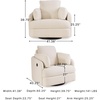 image:imageSignature Design by Ashley Modmax Contemporary Swivel Glider Nursery Recliner StainResistant NextGen Nuvella Performance Fabric Rocking Chair for Living Room Beige 42 WBeige