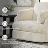 image:imageSignature Design by Ashley Modmax Contemporary Swivel Glider Nursery Recliner StainResistant NextGen Nuvella Performance Fabric Rocking Chair for Living Room Beige 42 WWhite
