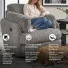 image:imageSignature Design by Ashley Modmax Contemporary Swivel Glider Nursery Recliner StainResistant NextGen Nuvella Performance Fabric Rocking Chair for Living Room Beige 42 WGrey