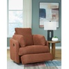 image:imageSignature Design by Ashley Modmax Contemporary Swivel Glider Nursery Recliner StainResistant NextGen Nuvella Performance Fabric Rocking Chair for Living Room Beige 42 WOrange