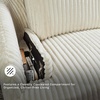 image:imageSignature Design by Ashley Modmax Contemporary Swivel Glider Nursery Recliner StainResistant NextGen Nuvella Performance Fabric Rocking Chair for Living Room Beige 42 WWhite