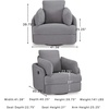 image:imageSignature Design by Ashley Modmax Contemporary Swivel Glider Nursery Recliner StainResistant NextGen Nuvella Performance Fabric Rocking Chair for Living Room Beige 42 WLight Gray