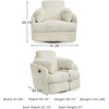 image:imageSignature Design by Ashley Modmax Contemporary Swivel Glider Nursery Recliner StainResistant NextGen Nuvella Performance Fabric Rocking Chair for Living Room Beige 42 WWhite