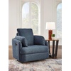 image:imageSignature Design by Ashley Modmax Contemporary Swivel Glider Nursery Recliner StainResistant NextGen Nuvella Performance Fabric Rocking Chair for Living Room Beige 42 WBlue