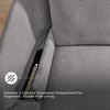 image:imageSignature Design by Ashley Modmax Contemporary Swivel Glider Nursery Recliner StainResistant NextGen Nuvella Performance Fabric Rocking Chair for Living Room Beige 42 WLight Gray