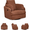 image:imageSignature Design by Ashley Modmax Contemporary Swivel Glider Nursery Recliner StainResistant NextGen Nuvella Performance Fabric Rocking Chair for Living Room Beige 42 WOrange