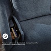 image:imageSignature Design by Ashley Modmax Contemporary Swivel Glider Nursery Recliner StainResistant NextGen Nuvella Performance Fabric Rocking Chair for Living Room Beige 42 WBlue