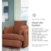 image:imageSignature Design by Ashley Modmax Contemporary Swivel Glider Nursery Recliner StainResistant NextGen Nuvella Performance Fabric Rocking Chair for Living Room Beige 42 WOrange