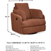 image:imageSignature Design by Ashley Modmax Contemporary Swivel Glider Nursery Recliner StainResistant NextGen Nuvella Performance Fabric Rocking Chair for Living Room Beige 42 WOrange