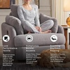 image:imageSignature Design by Ashley Modmax Contemporary Swivel Glider Nursery Recliner StainResistant NextGen Nuvella Performance Fabric Rocking Chair for Living Room Beige 42 WLight Gray