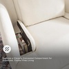 image:imageSignature Design by Ashley Modmax Contemporary Swivel Glider Nursery Recliner StainResistant NextGen Nuvella Performance Fabric Rocking Chair for Living Room Beige 42 WBeige