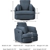 image:imageSignature Design by Ashley Modmax Contemporary Swivel Glider Nursery Recliner StainResistant NextGen Nuvella Performance Fabric Rocking Chair for Living Room Beige 42 WBlue