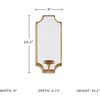 image:imageSignature Design by Ashley Pagoda Mirrored Metal Candle Wall Sconce GoldDumi
