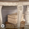 image:imageSignature Design by Ashley Realyn French Country SemiCircle Console Table White amp BrownWhitewash