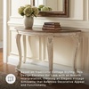 image:imageSignature Design by Ashley Realyn French Country SemiCircle Console Table White amp BrownWhitewash