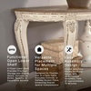 image:imageSignature Design by Ashley Realyn French Country SemiCircle Console Table White amp BrownWhitewash