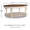 image:imageSignature Design by Ashley Realyn Oval Coffee Table WhiteBrownWhitewash