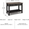 image:imageSignature Design by Ashley Tyler Creek Farmhouse Console Table 2 DrawersBlackish Brown