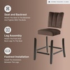image:imageSignature Design by Ashley Zendalia Velvet Counter Height Barstool 2PackUpholsered Brown