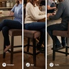 image:imageSignature Design by Ashley Zendalia Velvet Counter Height Barstool 2PackUpholsered Brown